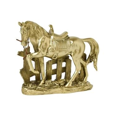 Imagem de Bothyi Estatueta de cavalo em resina, escultura de animal, peça decorativa para coleção, pequeno ornamento, estátua de cavalo para mesa, escritório, sala de