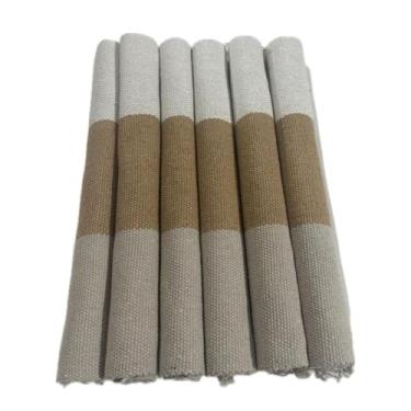 Imagem de Jogo Americano 07 PeçAs. ContéM 06 Lugares E 01 Trilho De Mesa, Tecido AlgodãO.(JGAM04)