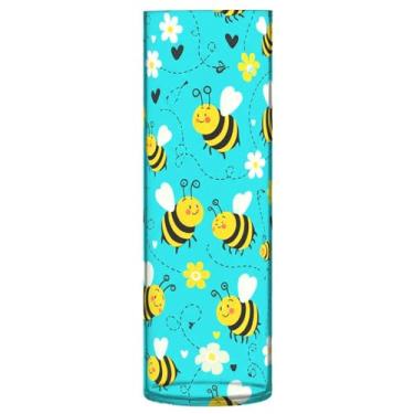 Imagem de CEBUGI Vaso de flores de animais amarelos 10 x 30 cm, vaso cilíndrico para flores, vaso transparente inquebrável para decoração de casa de festa de casamento