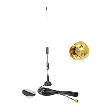 Imagem de SZSAUTO Antena de rádio amador base magnética SMA macho VHF UHF 136-174MHz 400-470MHz antena de banda dupla para rádio portátil Icom Yaesu Vertex Standard Horizon Marine bidirecional/walkie talkie