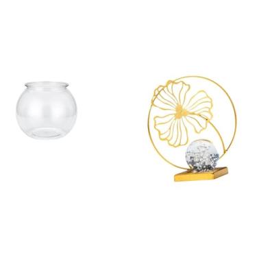 Imagem de Whtkoph Ornamento Transparente em Forma de Folha para Aquário, Vaso para Aquário, Figura de Ferro, Escultura Decorativa para Escritório, Mesa, Casa, Estante,