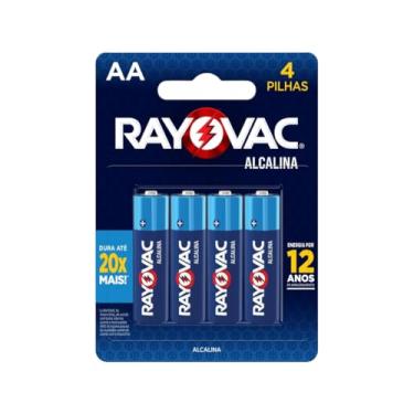 Imagem de Pilha Rayovac LR6 Alcalina AA Pequena 1,5V com 04 Unidades
