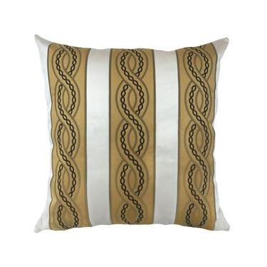 Imagem de Almofada Veludo Off Dourado Com Aplique Cheio 01 52X52cm - Decortextil NA