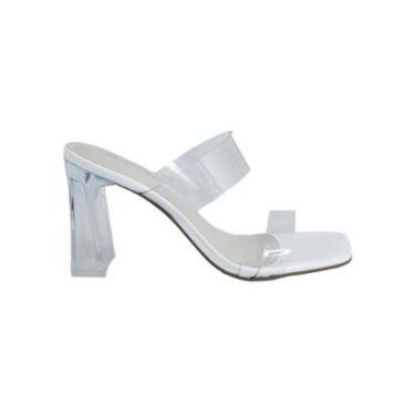 Imagem de Tamanco Salto Alto Cristal Transparente Via Marte Feminino-Feminino