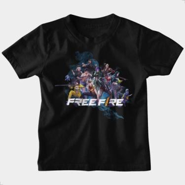 Imagem de Camiseta Infantil Algodão Personalizada Free Fire Gamer - Techmalhas, 