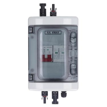 Imagem de Luqeeg Caixa Combinadora Fotovoltaica IP65 à Prova D'água Com Disjuntor Integrado e Protetor contra Surtos para Sistemas de Energia Solar e Sistemas Solares RV