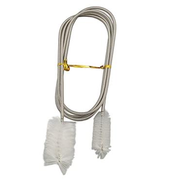 Imagem de aqxreight Escova de Mangueira de Filtro de Aquário Dobrável Flexível Escova de Limpeza de Tubos de Ponta Dupla para Tanques de Peixes Bombas Tubos Azul é e Náilon e Fácil Limpeza da Cabeça da é Tubo