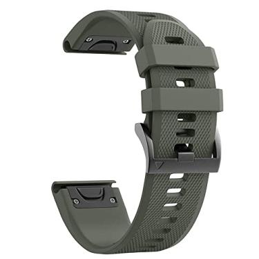 Imagem de BUDAY Pulseiras de relógio de silicone Correias de ajuste rápido para Garmin Fenix 7X 7 6 6X Pro 5X 5 Plus Pulseira Instinct 2/Descent G1 Pulseira de relógio solar (Cor: O, Tamanho: 22mm Para Descida