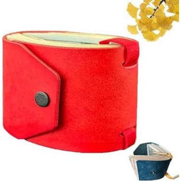 Imagem de Carteira de couro para dinheiro | Suporte magnético para dinheiro, organizador de notas portátil e bolsa antiperda 12, Vermelho