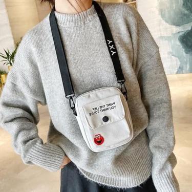 Imagem de Pequena bolsa tiracolo para celular feminina mini bolsa transversal, Branco, Tendência