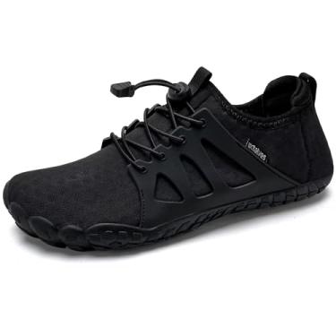 Imagem de WateLves Water Shoes – Meia aquática masculina de secagem rápida para uso ao ar livre para natação, praia, piscina, caminhadas, surfe, caminhada, Carbono preto, 36/37 BR