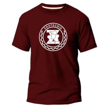 Imagem de Camiseta Básica Algodão Premium Estampa Digital Zootecnia, Bordô, P