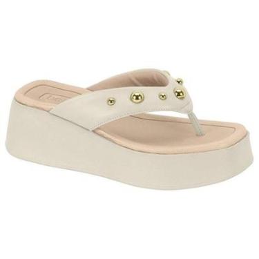 Imagem de Tamanco Feminino Plataforma Branco Off Beira Rio 8530.104-Feminino