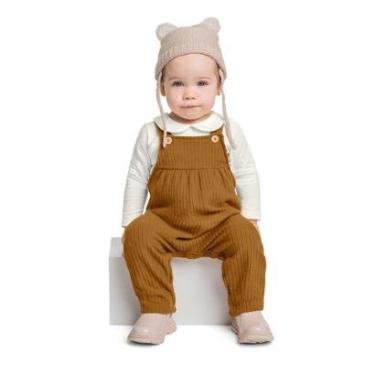 Imagem de Conjunto com Blusa Manga Longa e Jardineira para Bebê Menina Quimby-Feminino