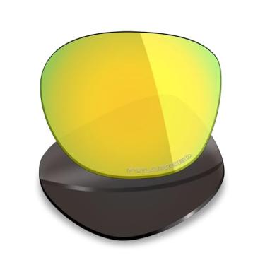 Imagem de Mryok Lentes de reposição ultra polarizadas para óculos de sol Oakley Latch OO9265 53 mm, HD Polarized, proteção UV, resistente a impactos e perfeitamente ajustado - Ouro 24K