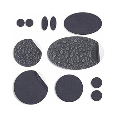 Imagem de Patches de reparo de jaqueta | Pré-cortado, autoadesivo, macio, impermeável, tecido de nylon ripstop resistente a rasgos para fixar furos nas roupas, calças de esqui (11 peças, cinza carvão)