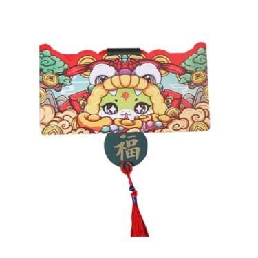 Imagem de Envelope Vermelho Plegável para o Ano Novo da Snake de 2025 Presentes Criativos Pais Filhos e Parceiros Papel Padrão Desenho Animado Bonito Boa Sorte