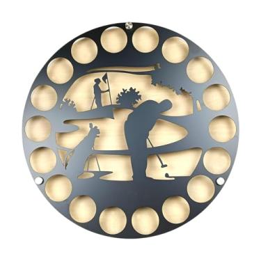 Imagem de Generic Expositor circular para bolas de golfe, suporte decorativo criativo em metal com silhueta de bola de golfe para decoração de casa, suporte de parede, Style C