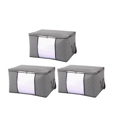 Imagem de Saco Organizador Para Cobertor Caixa Organizadora Casaco Guarda Roupa Grande Caixa De Roupas(KIT3)