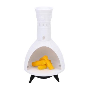 Imagem de Fabater Ornamento de Resina Vintage de Lareira de Natal Com Luzes LED para Decoração de Férias de Festa de Casamento