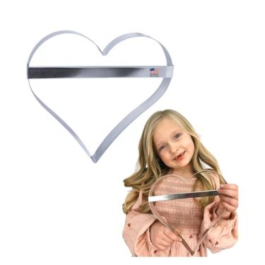 Imagem de Foose Cortador de biscoito de coração extragrande da marca, 20 cm, feito nos EUA (plástico PLA impresso em 3D)