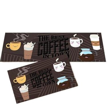 Imagem de Tapete Jogo Passadeira Cozinha Antiderrapante 2 Peças Lavável, Decorativo para Cozinha e Corredor, Ideal para Casais e Famílias(ESTAMPA 14)