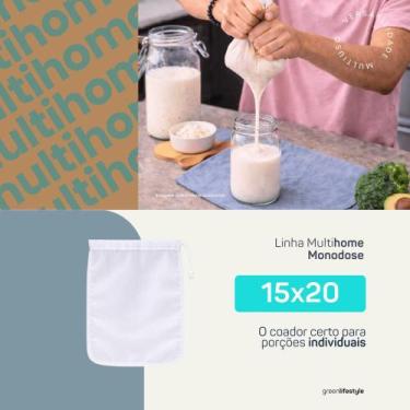 Imagem de Kit 02 Sacos Coadores para Leite Vegetal, Sucos Naturais, Kefir, Iogur