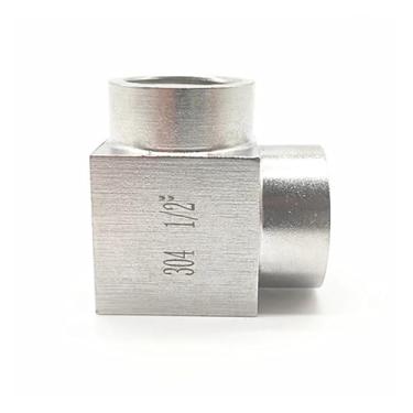 Imagem de High Presssue 1/20.3 cm 1/10.2 cm 3/20.3 cm 1/5.1 cm 3/10.2 cm 2.5 cm NPT fêmea macho ângulo cotovelo 90 graus acoplador de tubulação inoxidável 304 gás de água (fêmea para fêmea, NPT_1/5.1 cm)