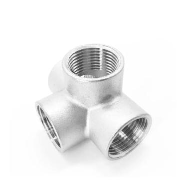 Imagem de 1/10.2 cm 3/20.3 cm 1/5.1 cm 3/10.2 cm 2.5 cm 3.2 cm 3.8 cm 5.1 cm 5.1 cm BSPT fêmea 3 4 5 vias Cruz de canto 304 conector de encaixe de tubulação de aço inoxidável gás de água (4 maneiras, 3l4 BSP)