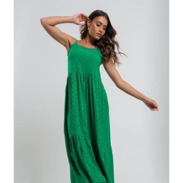 Imagem de Vestido Midi Viscose Babado Com Lurex Salvatore Fashion-Feminino