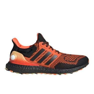 Imagem de adidas Tênis unissex adulto Fortnite Ultraboost 1.0, Preto/Preto/Laranja Impacto, 13 Women/12 Men