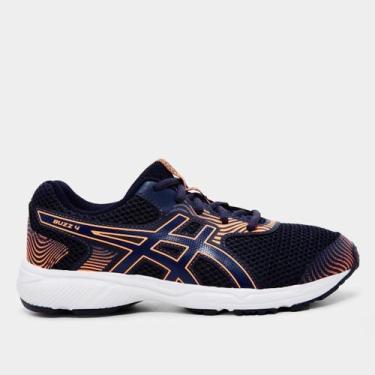 Imagem de Tênis Infantil Asics Buzz 4 Gs, Marinho+Laranja, 33