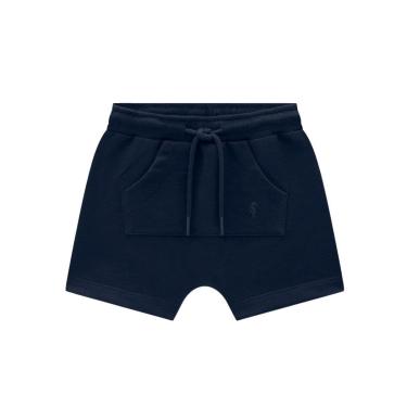 Imagem de Bermuda Bebê Menino em Moletinho Azul Onda Marinha-Masculino