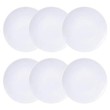 Imagem de Conjunto 6 Pratos Fundos de Porcelana Tramontina 21cm Branco Leonora L