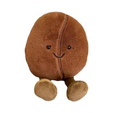 Imagem de Pelúcia Jellycat Em Forma De Grão De Café Marrom, Boneca Macia Com Pés