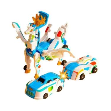 Imagem de Brinquedo De Carro Unicórnio Transformável Para Crianças, Figura De Pé