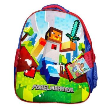 Imagem de Mochila De Alças Escolar Pixiel Warrior Menino - Tesla Store
