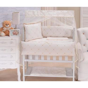 Imagem de Kit para Mini Berço Menina Menino Neutro 9 Peças - Beatriz Baby Enxova