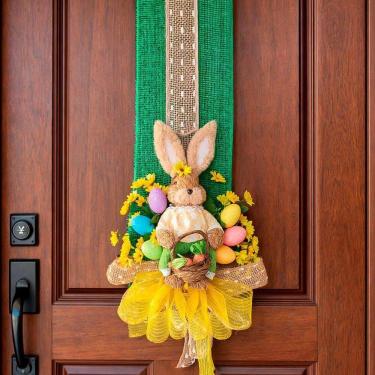 Imagem de Decoração Páscoa Escapulário Porta Coelha Cesta Ovos 1,80m
