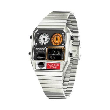 Imagem de Relógio Digital LED Masculino Quadrado Multifuncional Com Termômetro, 