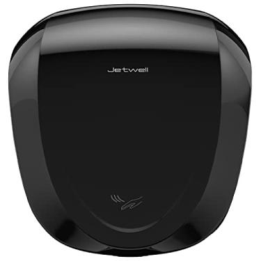Imagem de JETWELL Secador de mãos comercial aprovado pela UL com filtro HEPA alta velocidade vento quente automático, capa de aço inoxidável preta resistente AC110V-130V