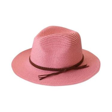 Imagem de Chapéu Panamá De Palha Unissex Com Aba Larga Para Verão, Proteção UV U