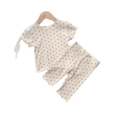 Imagem de Conjunto De Pijamas De Verão Para Meninas, Camiseta De Manga Curta Com