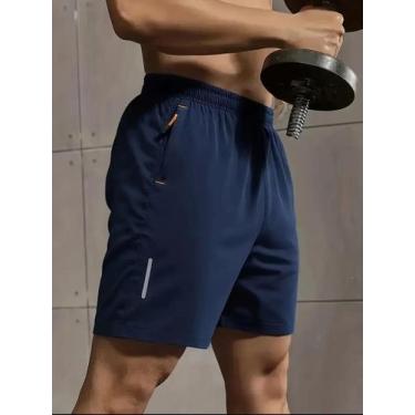 Imagem de Shorts Esportivos Masculinos De Verão, Respiráveis, Com Cintura Elásti