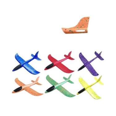 Imagem de Avião Planador Grande De Espuma De 50cm Com Luzes LED, Brinquedo De Ar