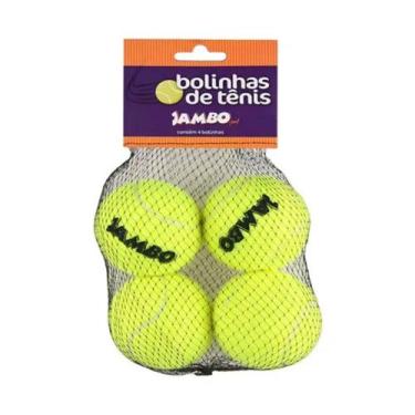 Imagem de Bolinha De Tenis Para Cães 4 Un Interativo Treino Jambo Pet