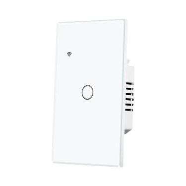 Imagem de Interruptor De Luz Inteligente WiFi Com Controle Por Toque Em Vidro, À