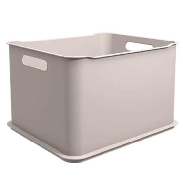 Imagem de Cesta Organizadora Fit Ultra Com Tampa 23,9L Empilhável Coza Light Plá