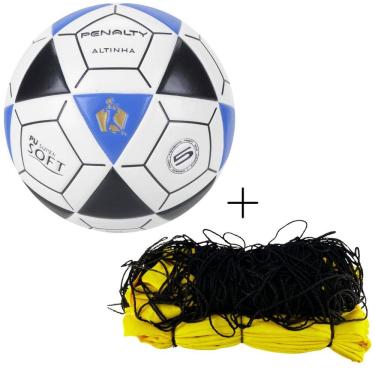 Imagem de Kit Bola De Futevôlei Penalty Altinha Oficial+Rede Futevôlei Master Rede Verão 9.5 M 2 Faixas