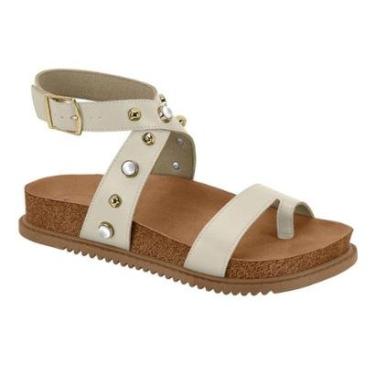 Imagem de Sandalia Papete Feminina Beira Rio Confortavel Detalhe Pedras Ref: 8524.114-Feminino